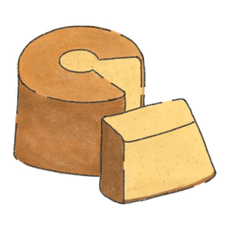シフォンケーキのイラスト