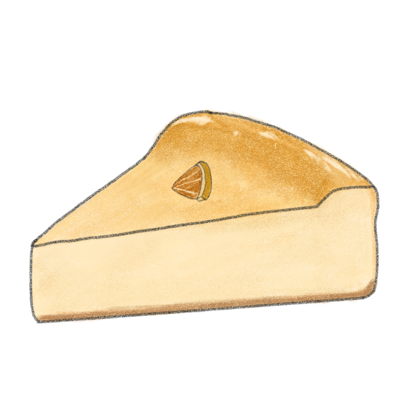 チーズケーキのイラスト